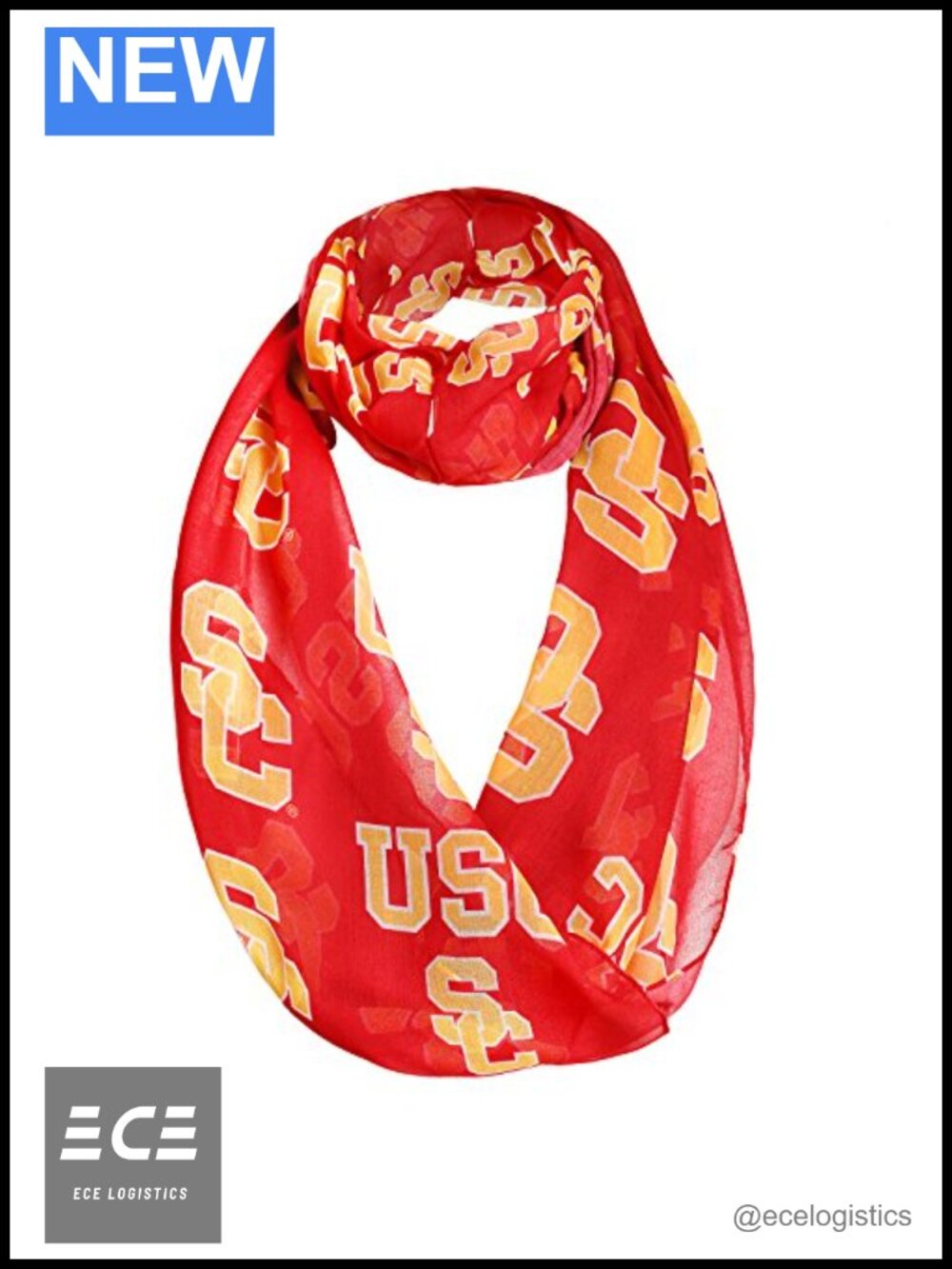 Infinity Loop Scarf 100% Polyester Letter Print Fashionable High-Quality
